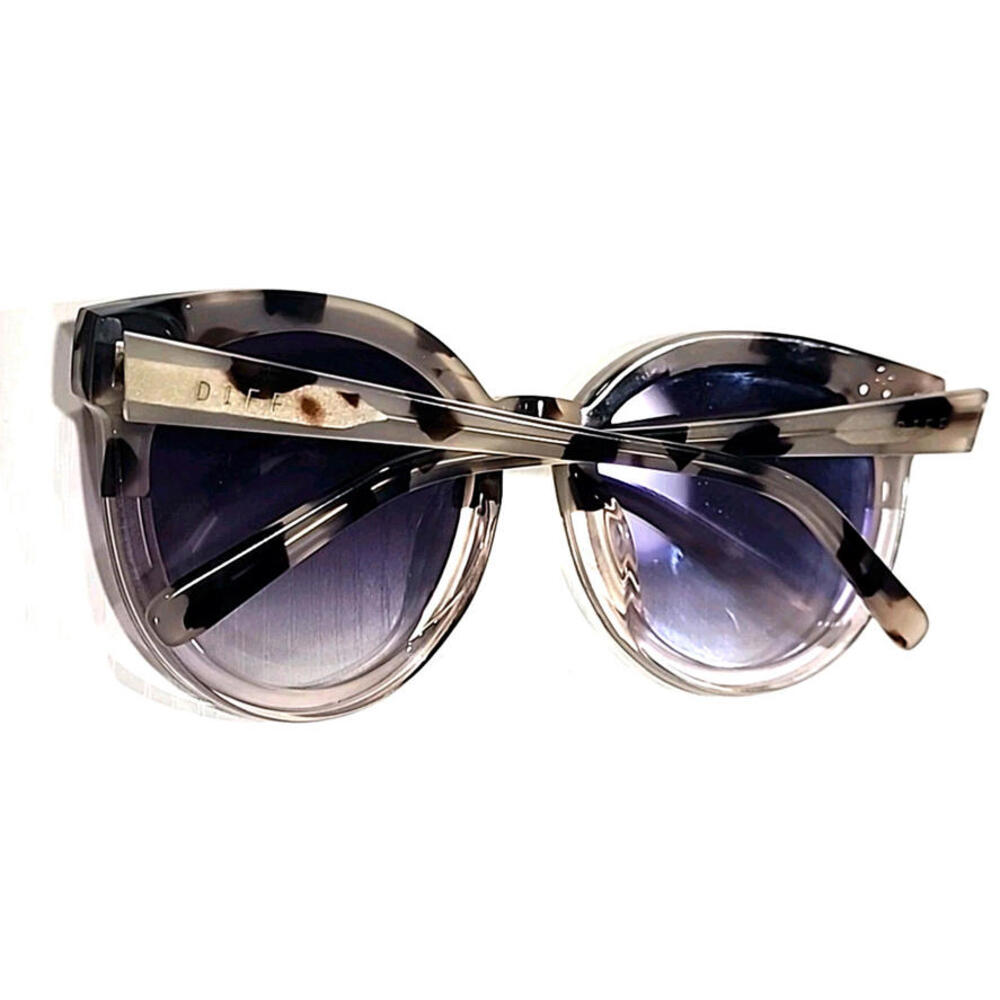 Diff Gemma Gray Tortoise Oversized Round Sunglass… - image 8